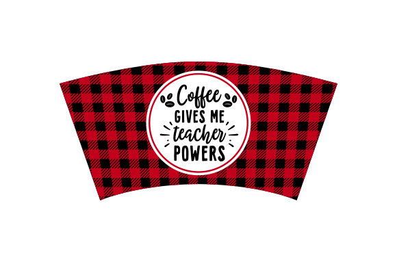 A Plaid Tumbler Wrap Template for Teachers & Crafts