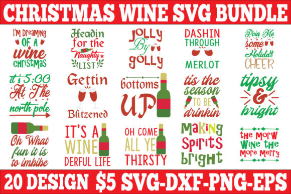 A Professional Designer's Review of the Christmas Wine SVG Bundle