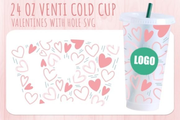 A Valentine Tumbler Graphic for Craft and Commercial Use