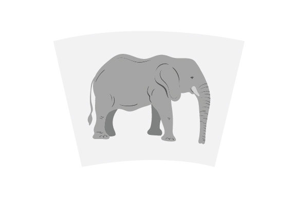 An Elephant Tumbler Wrap for Cups and Crafts