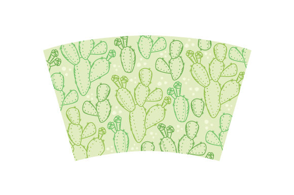 Cactus Hot Cup Wrap Designs for Crafts and Digital Selling