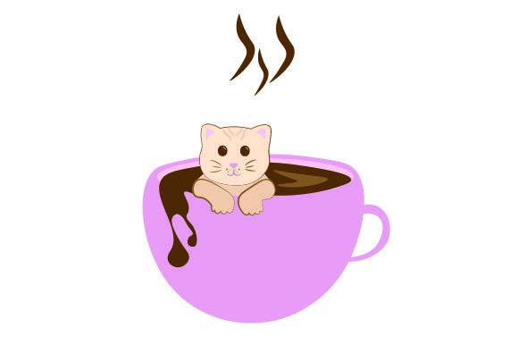 Crafting Cozy Cats with the Cat in Coffee Cup Design