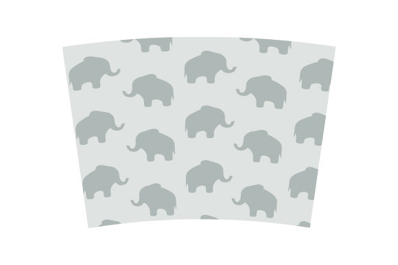 Elephant Print Tumbler Design for Craft and Animal Projects