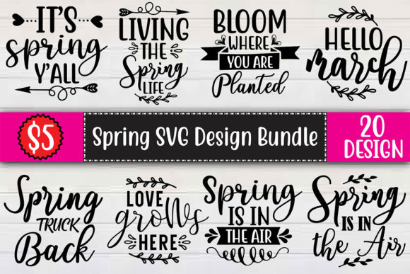 Spring SVG Design Bundle for Seasonal Product Bundles