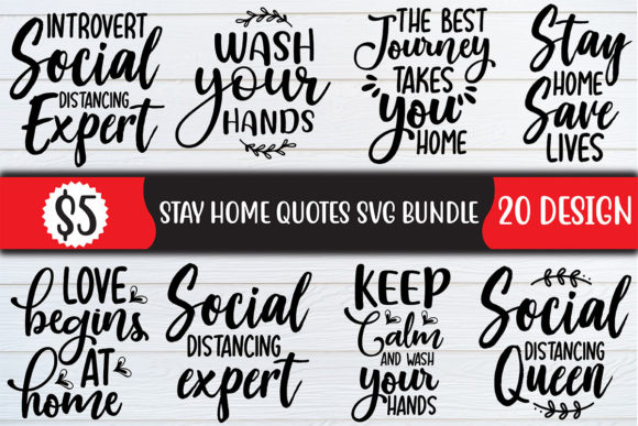 Stay Home Quotes SVG Bundle for Etsy Bundles & Seasonal Products