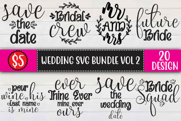 Wedding SVG Bundle Vol 2 for Elegant Editorial & Website Graphics
